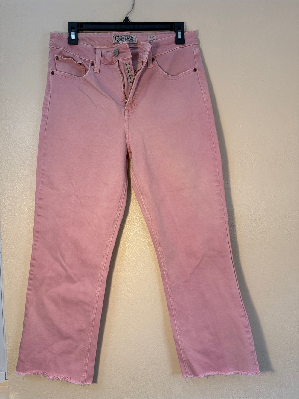 Lucky Brand Pastel Pink Straight-Leg Jeans